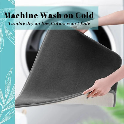 Super Absorbent Non-Slip Bath Mat - Quick-Dry Bathroom Rug