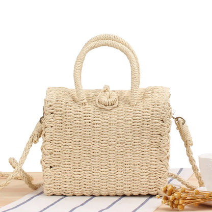 Luxury Woven Straw Beach Tote