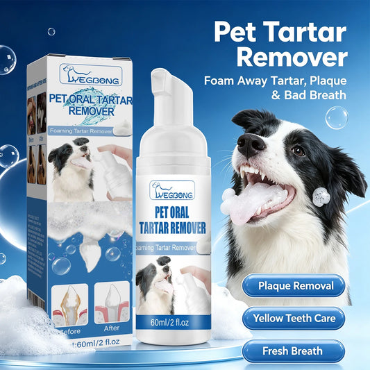 Dog Oral Dental Foam Cleaner - Tartar Plaque Remover & Teeth Whitening