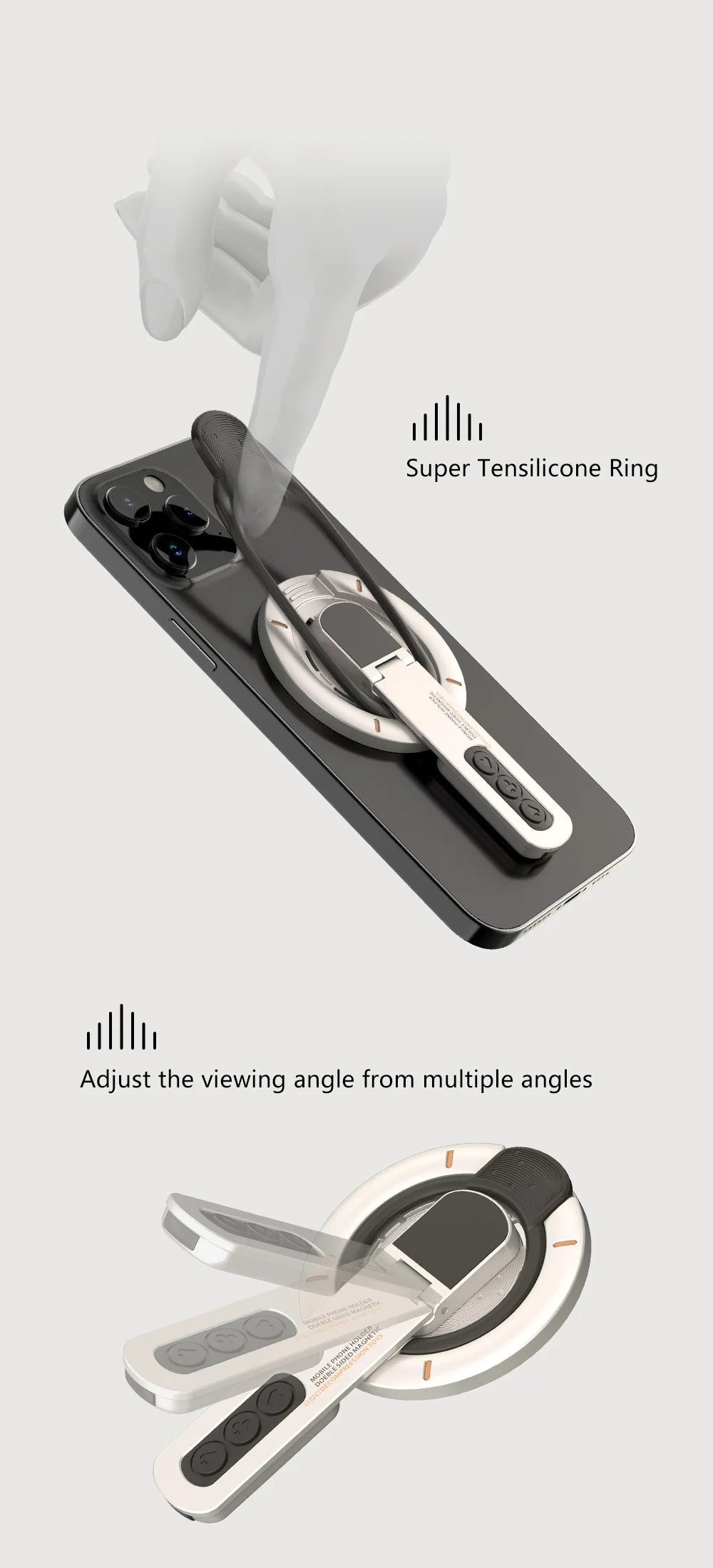 360° Magnetic Phone Stand & Ring Holder for MagSafe iPhones