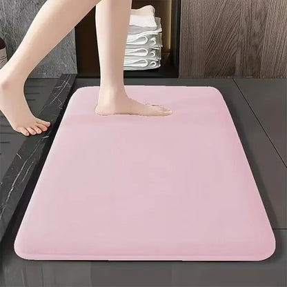 Non-Slip Absorbent Coral Velvet Memory Foam Bath Mat