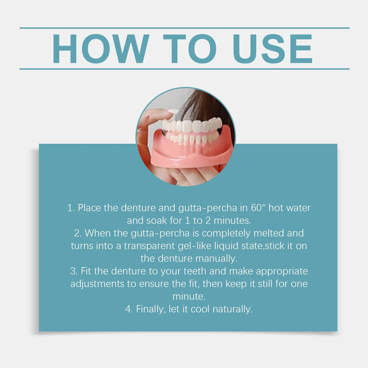 Silicone Dental Repair Kit - Removable Cosmetic Dentures for Natural Smile