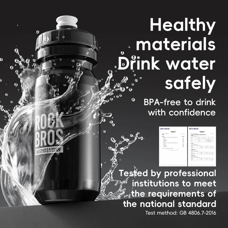 ROCKBROS 600ML Squeeze Sports Water Bottle for Cycling & Outdoor Activities