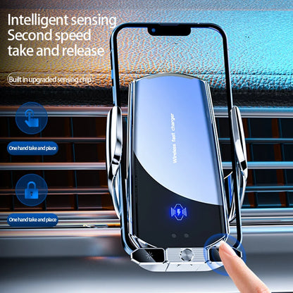 15W Automatic Clamping Car Wireless Charger & Magnetic Phone Mount