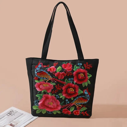 Luxury Ethnic Phoenix Canvas Tote