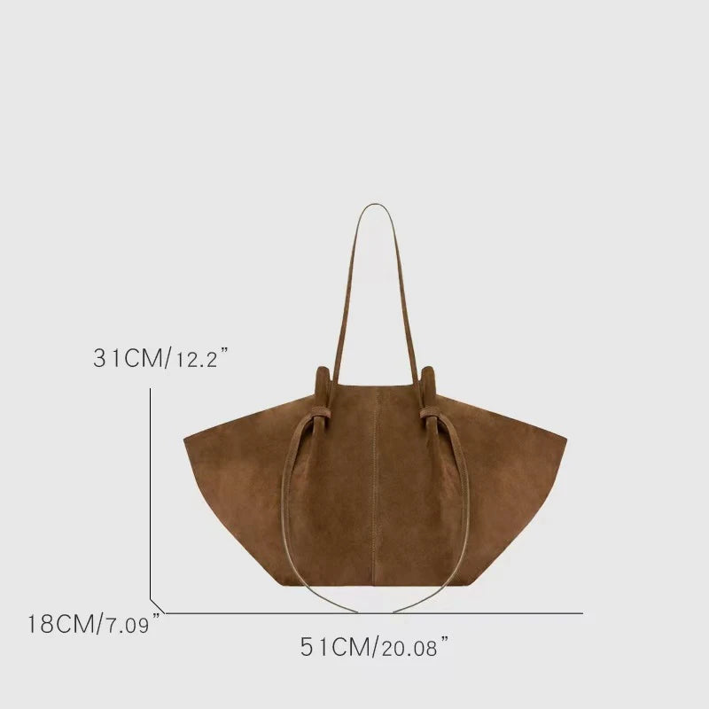 Luxury Retro Suede Shoulder Tote