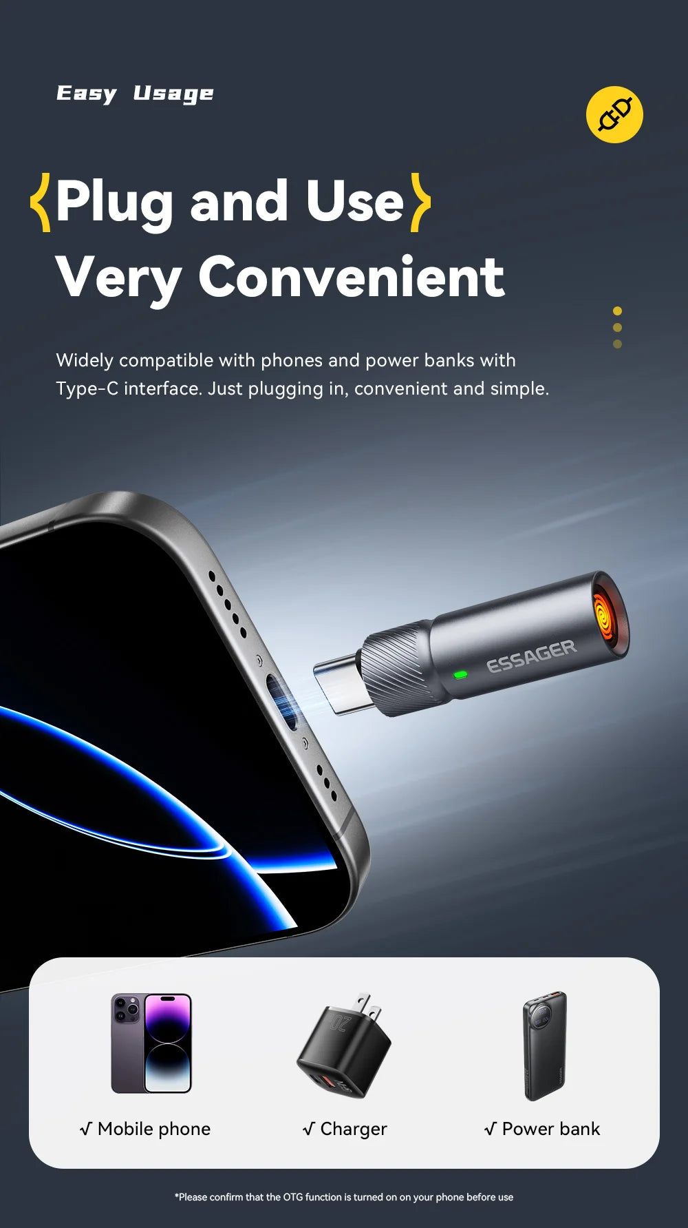 Portable Type-C Flameless Tungsten Electric Lighter – Compact & Safe