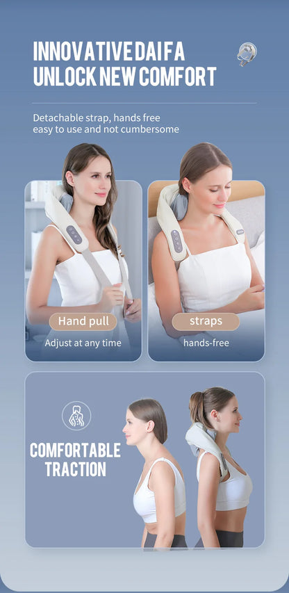Cordless 3D Neck & Shoulder Massager for Pain Relief