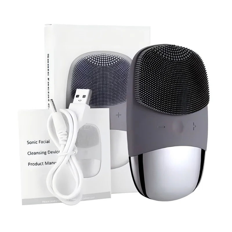 3-in-1 Electric Silicone Facial Cleansing Brush & Skin Massager - 8