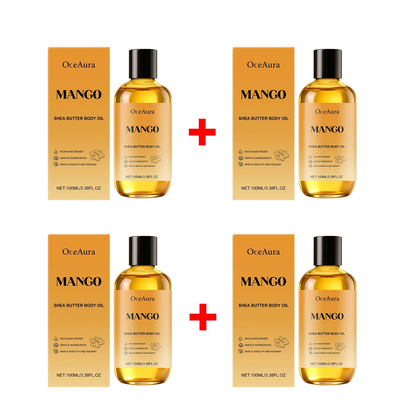 Mango Shea Butter Body Oil - Nourishing Moisturizer for Dry and Rough Skin - 13