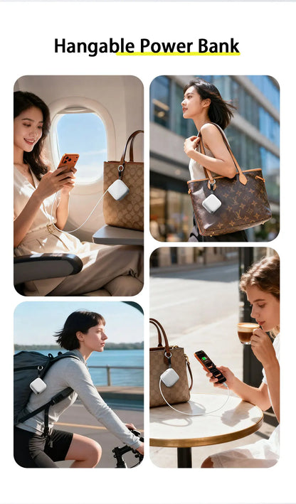 40W Fast Charging 10000mAh Power Bank with Built-in Retractable Cable