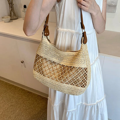 Luxury Woven Straw Beach Tote