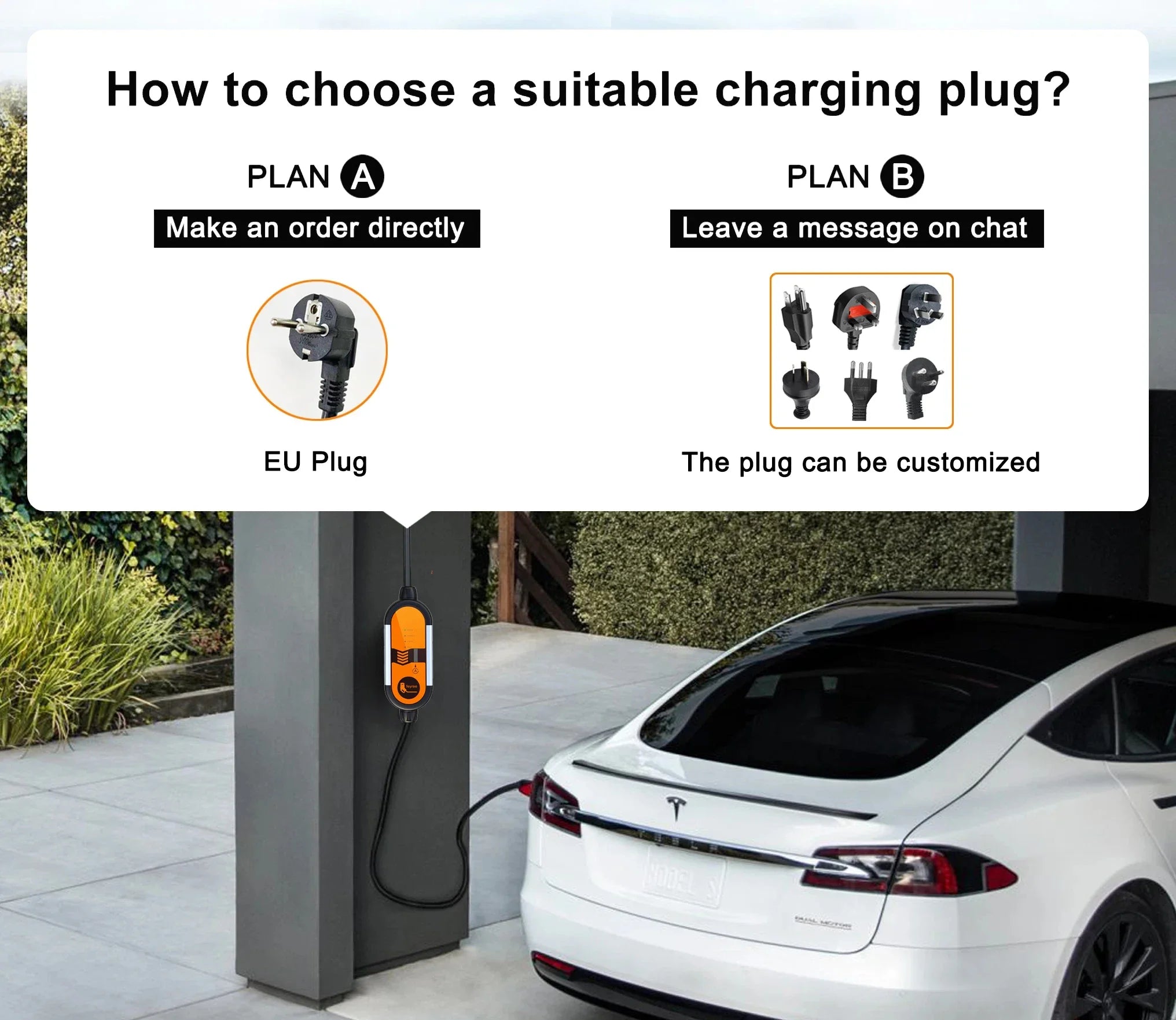 Portable EV Charger Type 1/Type 2, 3.5KW Adjustable Electric Vehicle Charger - 17