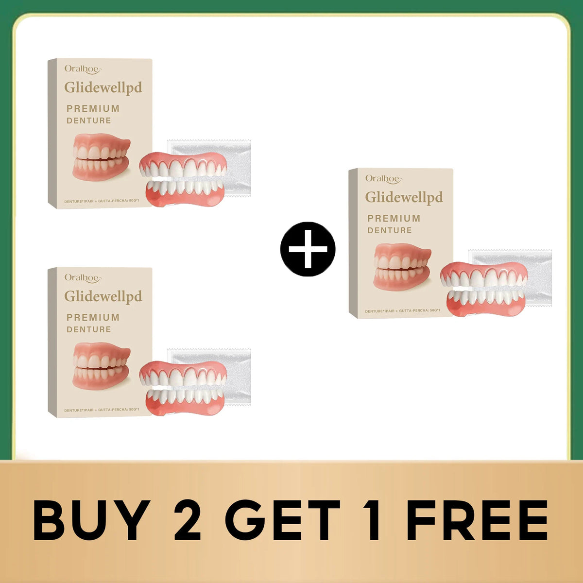 Comfortable Temporary Silicone Denture Set for Instant Smile Restoration