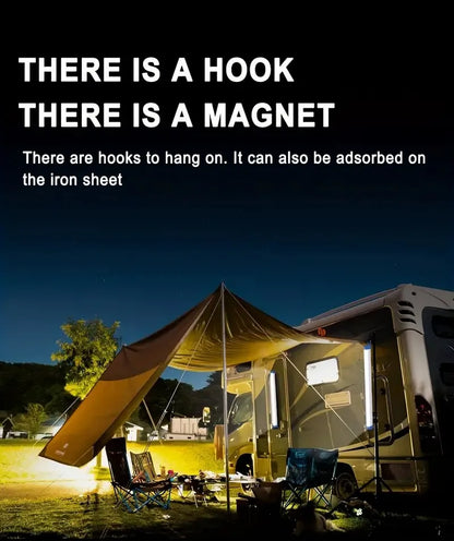 Rechargeable LED Tube Light - Magnetic Portable Bar Lamp for Camping & Emergency