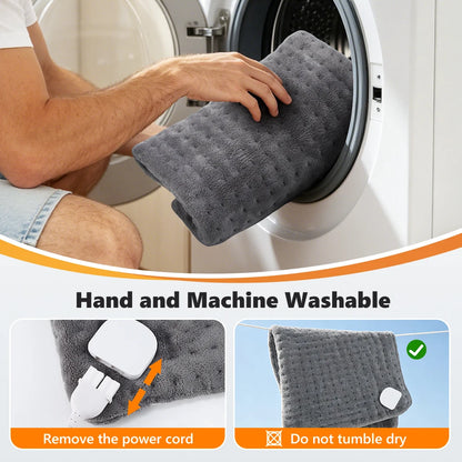 Electric Heating Pad for Back & Joint Pain Relief with Adjustable Heat & Timer