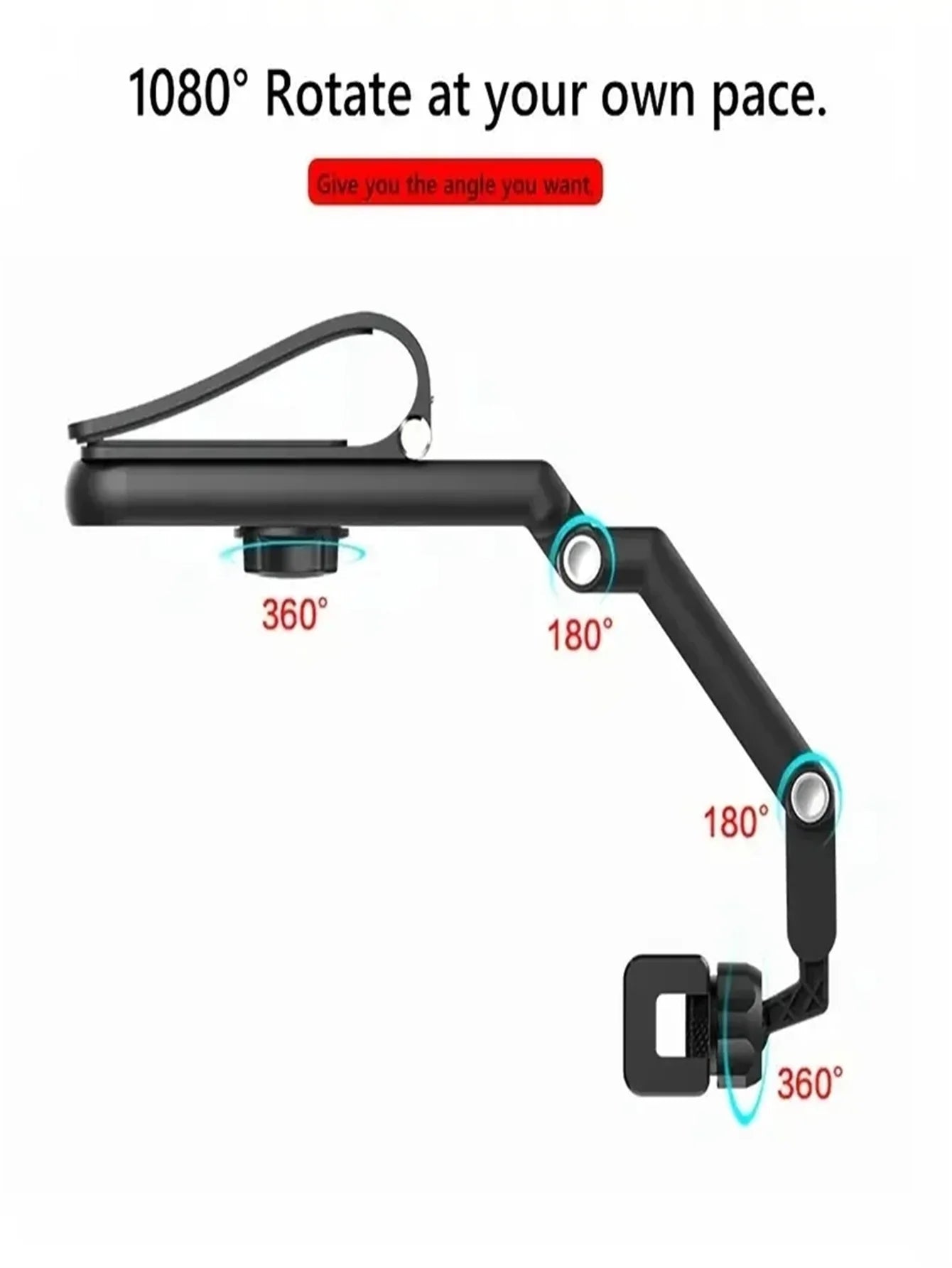 360° Rotating Car Sun Visor Phone Holder - Universal Hands-Free Mount - 15