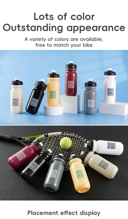 ROCKBROS 600ML Squeeze Sports Water Bottle for Cycling & Outdoor Activities