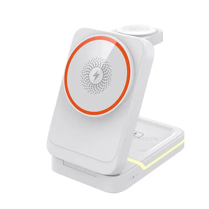 3-in-1 Foldable Magnetic Wireless Charger for iPhone, Apple Watch & AirPods