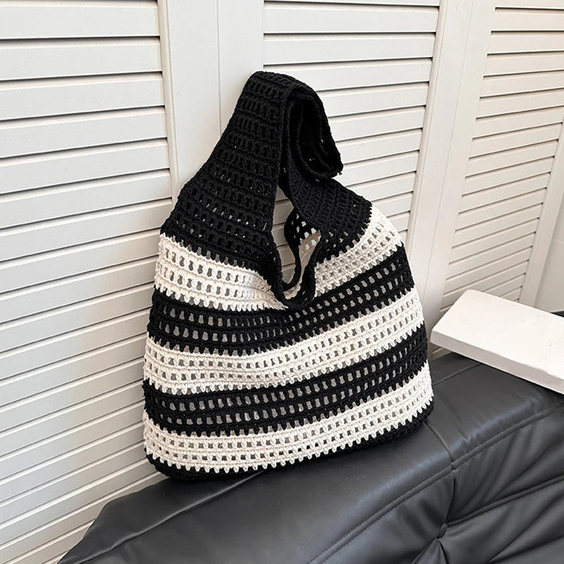 Luxury Aesthetic Knitted Tote