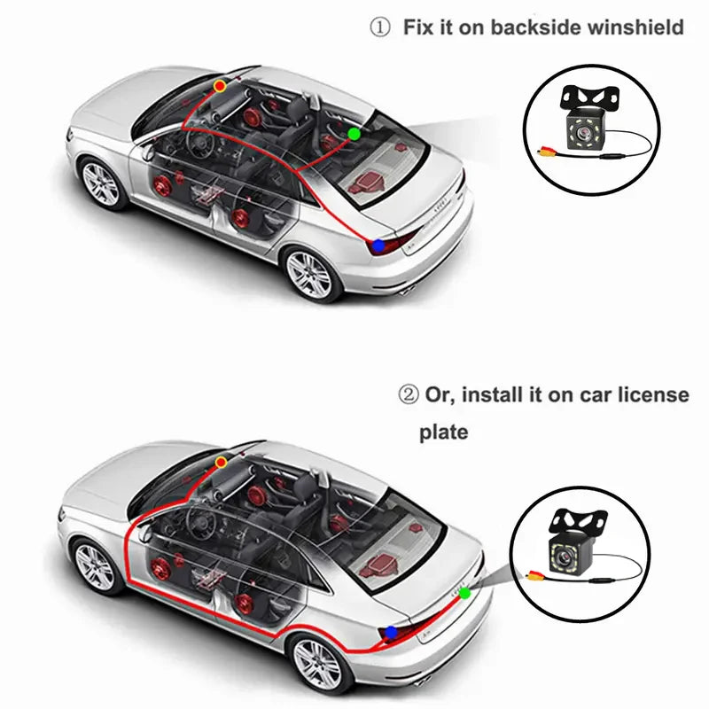 HD 1080P Car Reversing Camera - Night Vision Backup Safety Monitor - 5