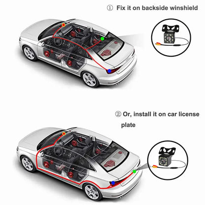 HD 1080P Car Reversing Camera - Night Vision Backup Safety Monitor