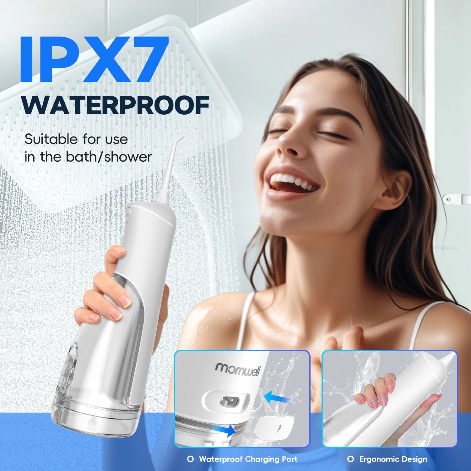 Portable Cordless Water Flosser - Rechargeable Oral Irrigator for Deep Teeth Cleaning - 5