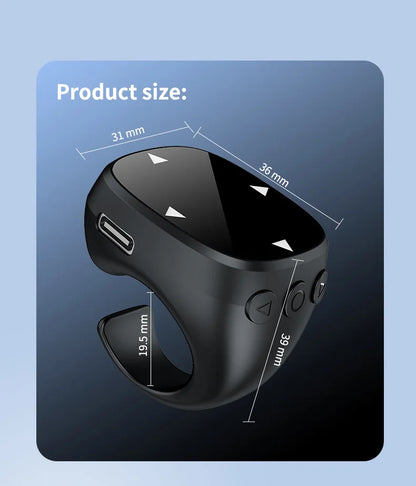 Smart Bluetooth Fingertip Ring Remote Control - TikTok Scroller & Camera Shutter