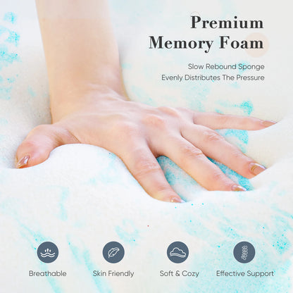 Gel Memory Foam Mattress Topper - Cooling & Pressure Relief Bed Pad