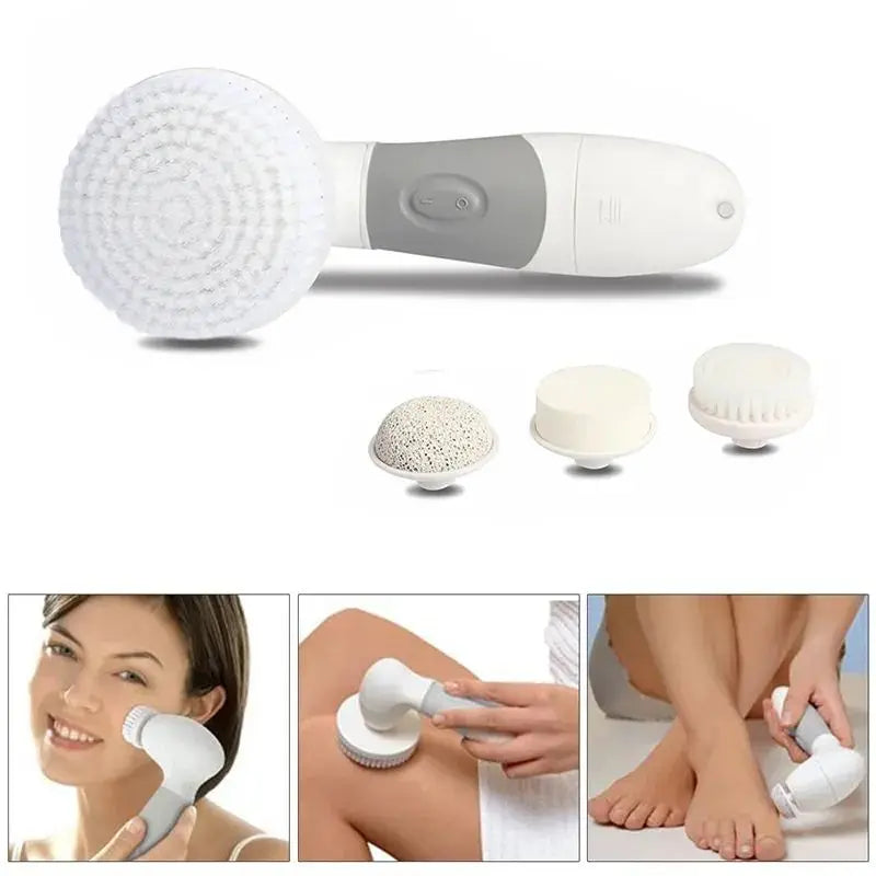 4-in-1 Waterproof Electric Facial Cleansing Brush & Exfoliating Skin Scrubber - 5