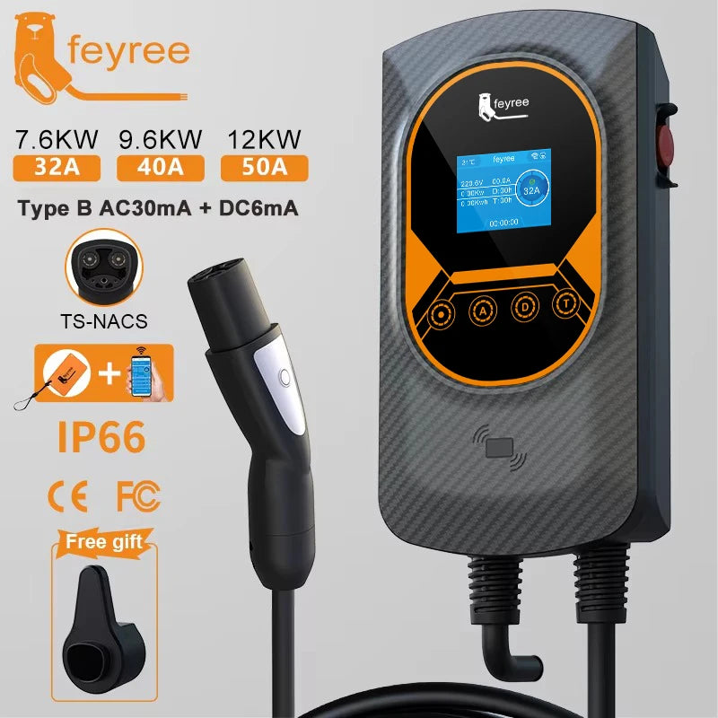 Tesla NACS EV Charging Station 32A/40A/50A WiFi Fast Home Charger