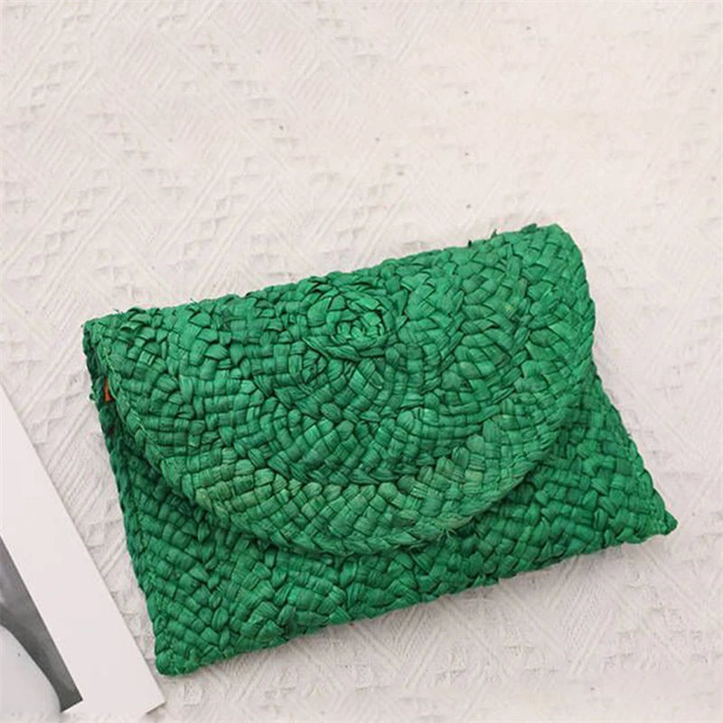 Luxury Woven Straw Clutch