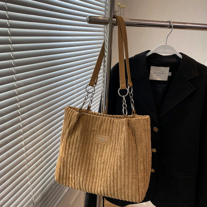 Luxury Casual Corduroy Tote