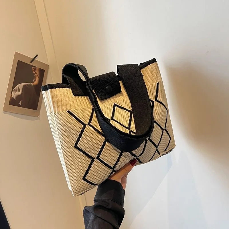 Luxury Knit Trendy Tote