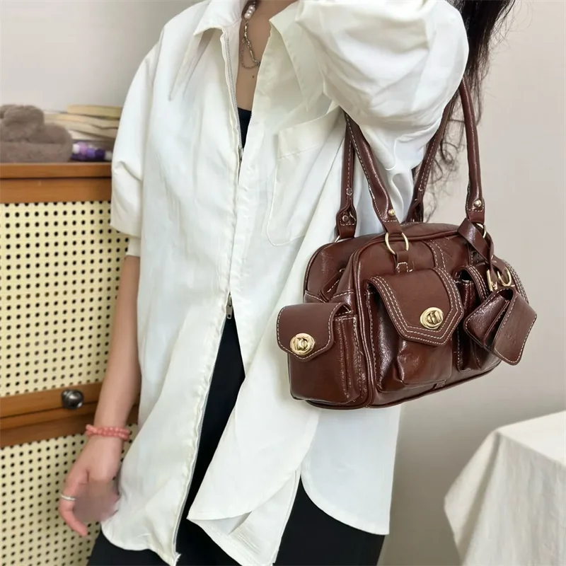 Luxury Trendy Stone Boston Bag