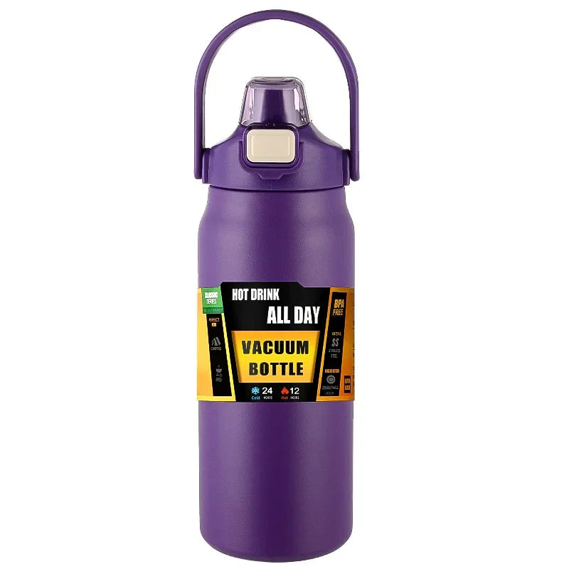 Insulated Stainless Steel Vacuum Flask - 24H Cold & 8H Hot Water Bottle