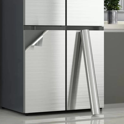 Stainless Steel Contact Paper - Peel & Stick Brushed Silver Vinyl