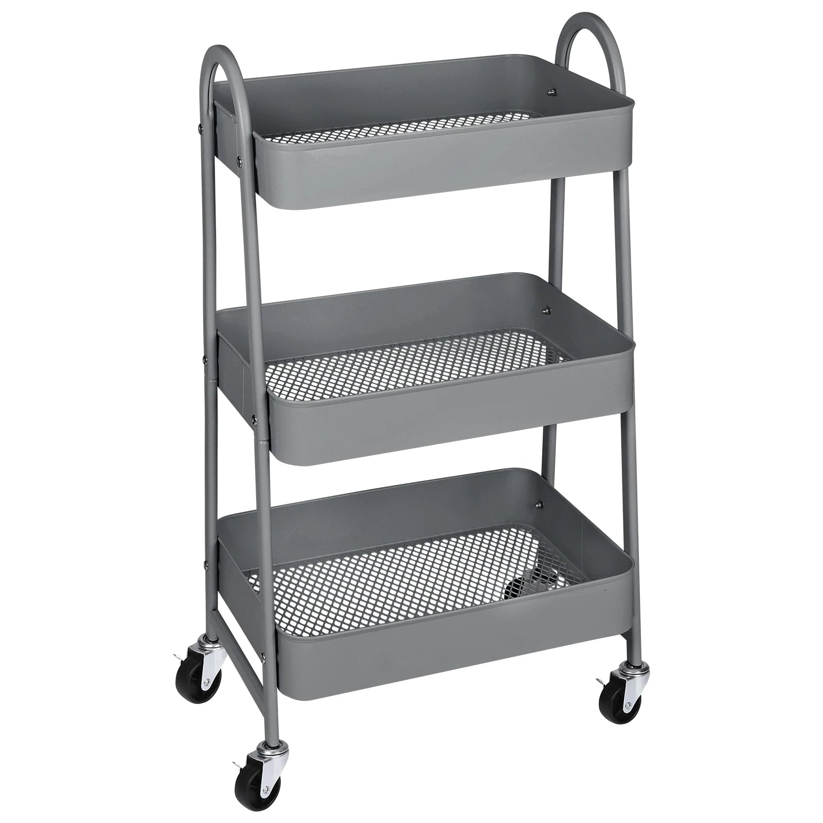 3-Tier Rolling Storage Utility Cart with Lockable Wheels for Home - 20
