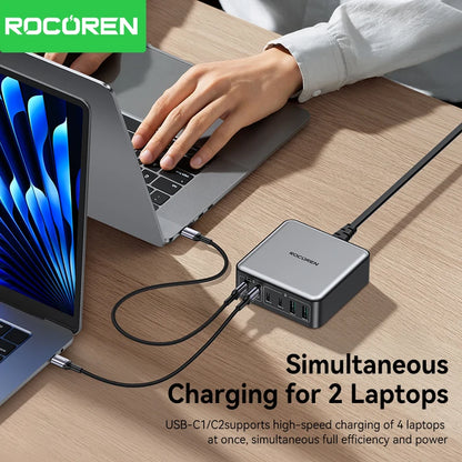 200W GaN 6-Port Desktop Fast Charger - PD USB-C Power Station
