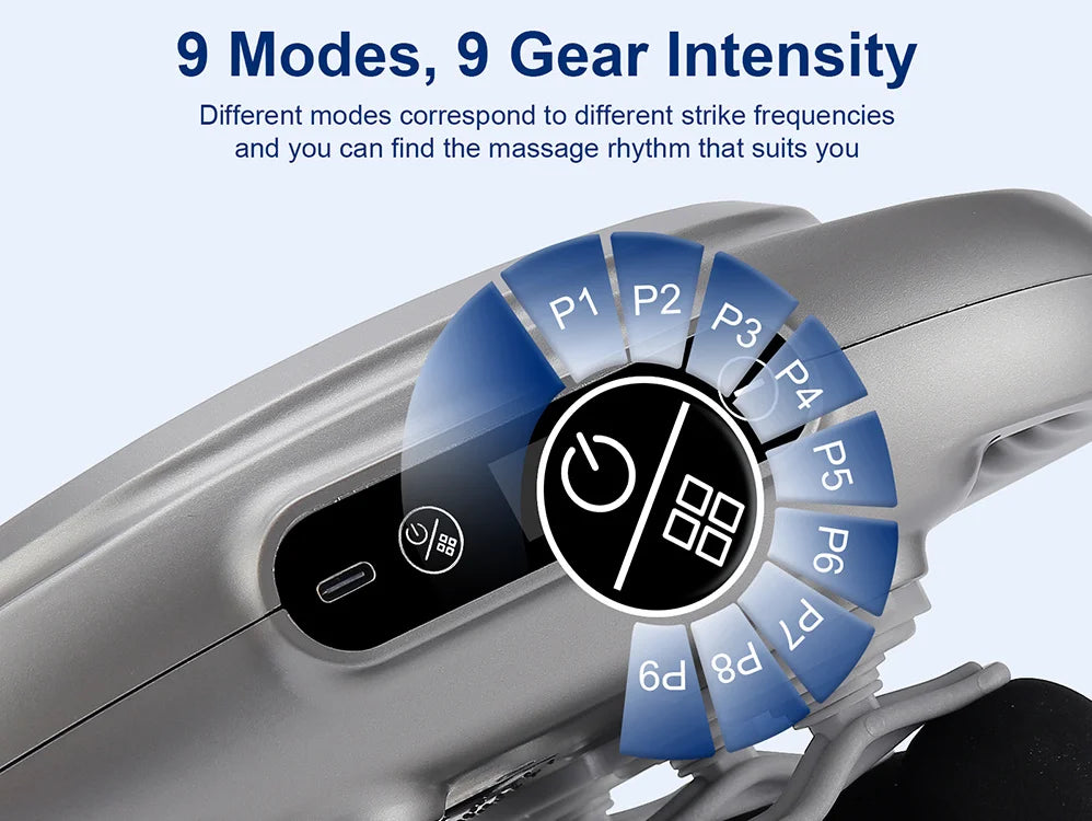 12-Head Deep Tissue Massage Gun for Full Body Relief