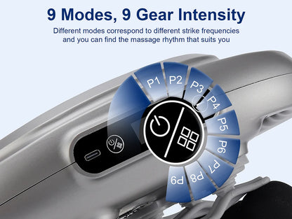 12-Head Deep Tissue Massage Gun for Full Body Relief