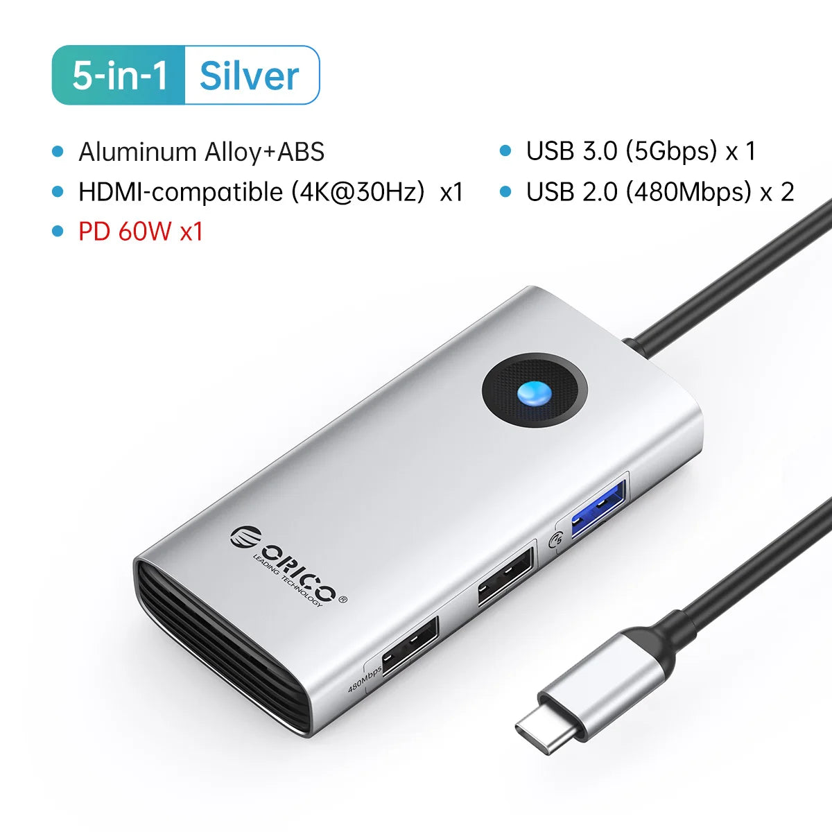 ORICO 10-in-1 USB-C Docking Station 4K HDMI Hub for Laptop & MacBook