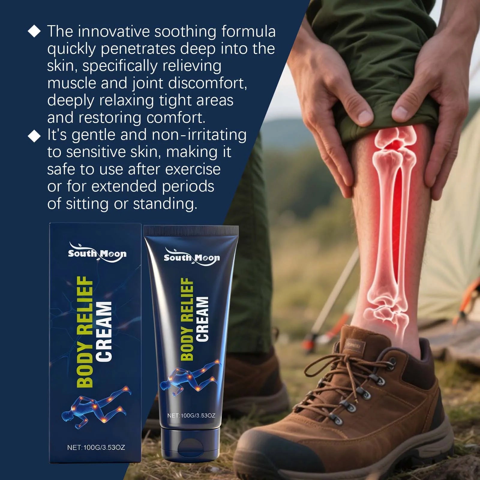 South Moon Joint & Muscle Relief Cream – Natural Soothing Body Recovery Massage Cream - 15