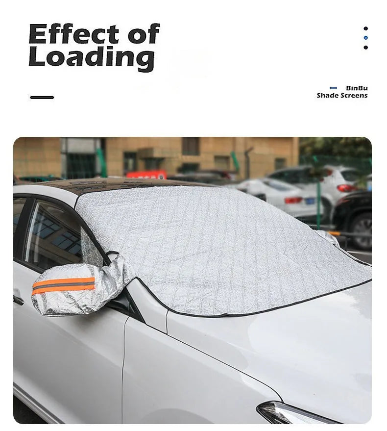 Magnetic Car Windshield Snow Cover & Frost Shield - 17