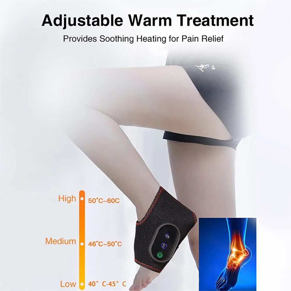 Electric Heated Ankle & Foot Massager with Vibration Therapy & Heat - 3