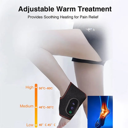 Electric Heated Ankle & Foot Massager with Vibration Therapy & Heat