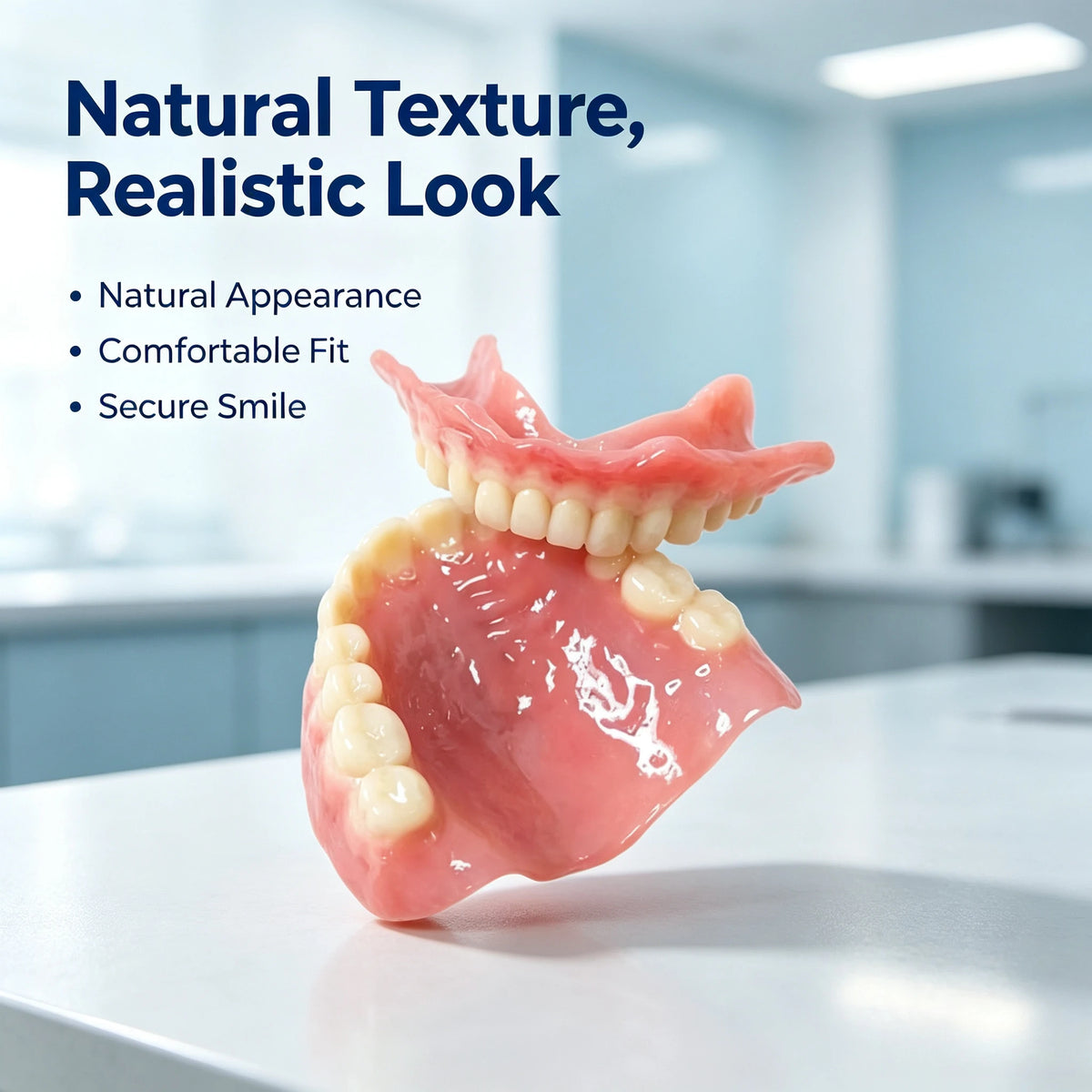 Natural Texture Realistic Full Denture Set for a Comfortable and Confident Smile