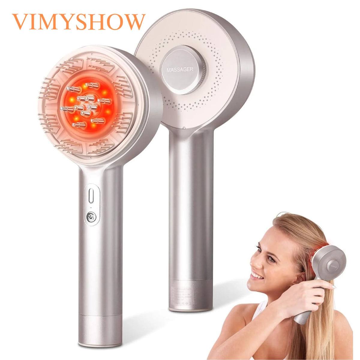 4-in-1 Electric Scalp Massager & Hair Growth Serum Applicator Brush