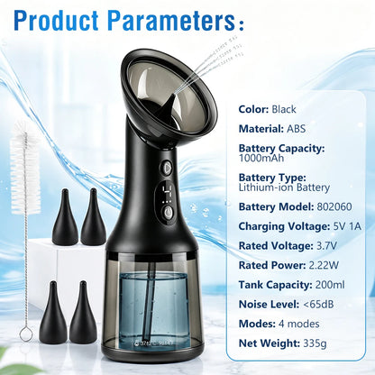 Electric Ear Wax Removal Irrigation Kit with LED Display and 4 Cleaning Modes