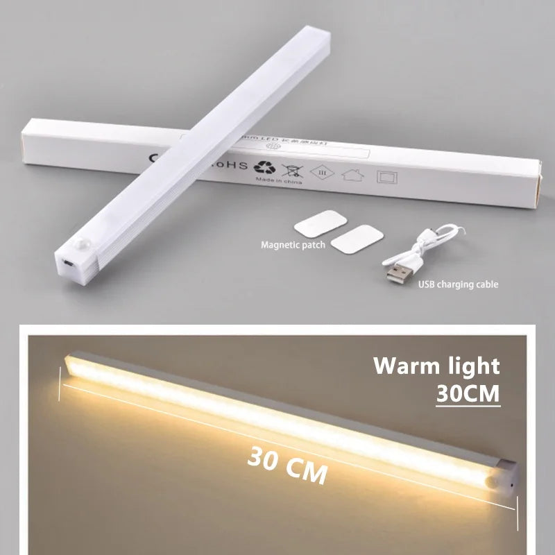 Wireless Motion Sensor LED Cabinet Light - Rechargeable Dimmable Under Counter Bar Light - 23